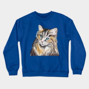 Blue eyed cat Crewneck Sweatshirt